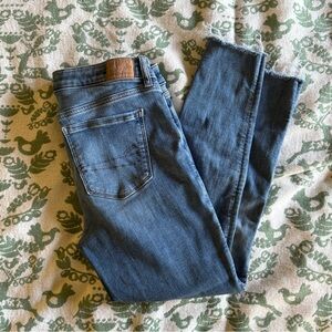 American Eagle Outfitters Blue Ankle Cropped Jeans
